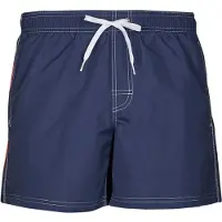 Sundek Stretch Waist Zwemshort Heren Blauw - Oranje - Wit - Licht Blauw M