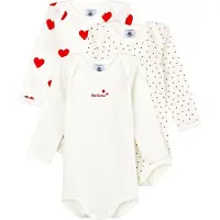 Petit Bateau Rompertje/body rood / wit