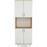 Asir Multi -doelkast - Eik Wit - 70 X 176 X 40 Cm