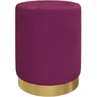 vidaXL Hocker met opbergruimte rond fluweel 31 x 37 cm paars