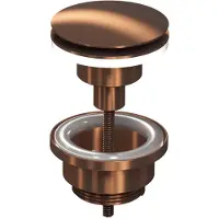 Ink Afsluitbare Klikplug Messing - Mat Rosé Goud - 8718835105341 - Wastafels, Afvoerpluggen