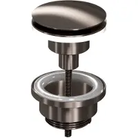 Ink Afsluitbare Klikplug Messing - Metal Black - 8718835105327 - Wastafels, Afvoerpluggen