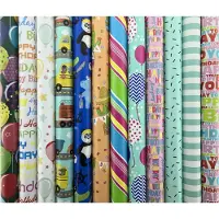 Benza Assortiment luxe cadeaupapier inpakpapier voor kinderen CH1 - 70 cm x 2 meter per rol - 5 rollen