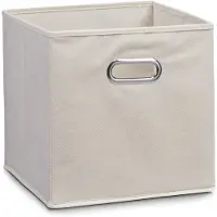 Zeller Set van 3x stuks beige opbergmandjes kinderkamer 32 x 32 cm - Opbergmanden