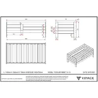 Vipack juniorbed Tod horizontale spijl 70x140cm