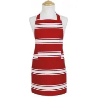 Benza Schort Keukenschort Met Streep Voor Kinderen - Rood - 40 X 60 Cm