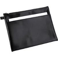 Alassio opbergetui - kunstleer - zwart - formaat 25 x 19 cm - penetui - tekenetui - accessoiretas - JU-42230