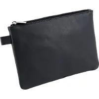 Alassio opbergetui - leer - zwart - 23 x 16 - JU-42233