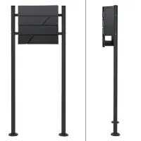 ML-Design Brievenbus Beatrice | rvs grijs 55x120x11 cm brievenbussen | NADUVI
