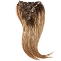 Rapunzel of sweden Classic Clip-ins Straight / Medium Volume / 7 pieces Natural Brown ColorMelt C2.2/5.1 50 cm Hair extensions 110 g