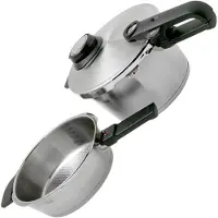 Fissler Vitavit Premium 622-412-11-070, 3-delige snelkookpanset met stoominzet, 4,5 L