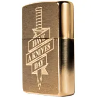Zippo Knivesandtools Brass Brushed Knife, messing, aansteker