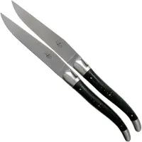 Laguiole , LAT22MINEB, 2-delige steakmessenset gematteerd, Ebbenhout