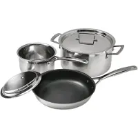 Le Creuset braad- en koekenpannenset Roestvrij staal, 3 delen