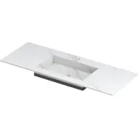 Ink Post Meubelwastafel 120x45cm Keramische Slab - Midden - 1 Kraangat - Calacatta Mat - 8718835129095 - Rechthoekig - Wastafels, Meubelwastafels
