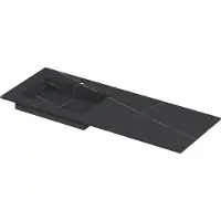 Ink Post Meubelwastafel 120x45cm Keramische Slab - Links - 1 Kraangat - Lauren Black Mat - 8718835134860 - Rechthoekig - Wastafels, Meubelwastafels