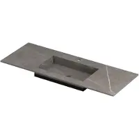 Ink Post Meubelwastafel 120x45cm Keramische Slab - Midden - 1 Kraangat - Armani Grey Mat - 8718835129101 - Rechthoekig - Wastafels, Meubelwastafels