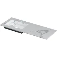 Ink Post Meubelwastafel 120x45cm Keramische Slab - Links - 1 Kraangat - Statuario Glans - 8718835134877 - Rechthoekig - Wastafels, Meubelwastafels