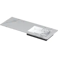 Ink Post Meubelwastafel 120x45cm Keramische Slab - Rechts - 1 Kraangat - Statuario Glans - 8718835134952 - Rechthoekig - Wastafels, Meubelwastafels