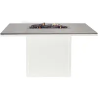 Cosi Loft 120 relax dining table white frame / grey top