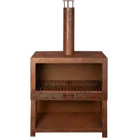 Fancy flames Tuinkachel L - met Houtopslag - Roest - Esschert Design