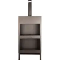 Esschert Design - Tuinkachel XL - met Houtopslag - Zwart