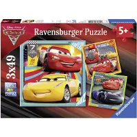 Disney Cars Legendes van de baan - Kinderpuzzel 3 x 49 stukjes - Vanaf 5+