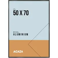 Acaza Aluminium Fotokader, Foto lijst voor Foto's met Formaat 50 x 70 cm, Zwarte Rand