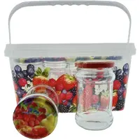 Benza Confituur pot jampot inmaakpot in emmer - 315 ml - 7 stuks