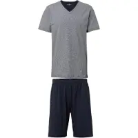 Tom Tailor Pyjama kort nachtblauw / donkergrijs