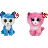 TY - Knuffel - Beanie Boo's - Prince Husky & Reagan Cat