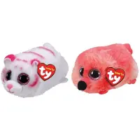 TY - Knuffel - Teeny Ty's - Tabor Tiger & Gilda Flamingo