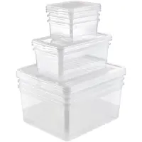 Keeeper bea Kunststof Opbergbak 3 x 1,7 l Transparant 18 cm x 3 cm 8 Stuks