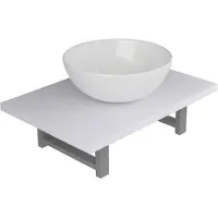vidaXL 2-delig badmeubelset, keramiek, wit