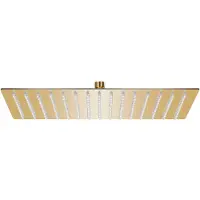 vidaXL Regendouchekop rechthoekig 40x30 cm roestvrij staal goudkleurig