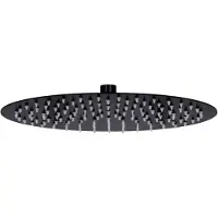 vidaXL Regendouchekop rond 30 cm roestvrij staal zwart