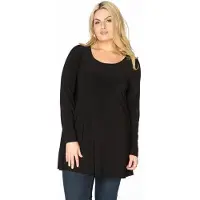 Yoek longsleeve van travelstof DOLCE zwart female | Maat: L 46/48
