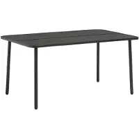 vidaXL Tuintafel 150x90x72 cm staal donkergrijs