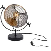 Gifts Amsterdam Tafellamp Wire 27x27x40 cm metaal zwart en goudkleurig