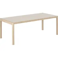 Muuto Workshop Tafel 92x200 Cm Warm Grijs - Eettafels & bartafels Linoleum Warm Grey - WORTAB200A02