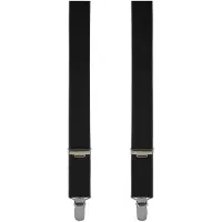 Profuomo Bretels zwart, Effen