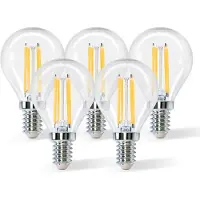 Aigostar LED Filament G45 4W - E14 fitting - 2700K - Set van 5 stuks