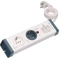 InterBaer 8110-001.01 Stekkerdoos 2-voudig Wit, Blauw Randaarde stekker 1 stuk(s)
