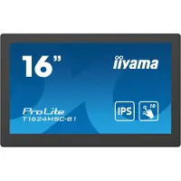 Iiyama ProLite T1624MSC-B1 Touchscreen monitor Energielabel: E (A - G) 39.6 cm (15.6 inch) 1920 x 1080 Pixel 16:9 25 ms HDMI, Audio-Line-out, USB-A 2.0 IPS LCD