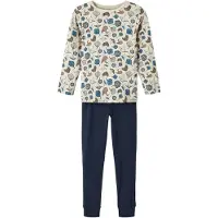 Name it Nightset Dark Sapphire Rays Pyjama Beige,Zwart 18-24 Months Jongen