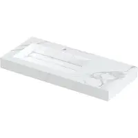 Ink Pitch Meubelwastafel 100x45cm Keramische Slab - Links - 1 Kraangat - Statuario Glans - 8718835131913 - Rechthoekig - Wastafels, Meubelwastafels