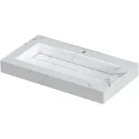 Ink Pitch Meubelwastafel 80x45cm Keramische Slab - 1 Kraangat - Statuario Glans - 8718835129606 - Rechthoekig - Wastafels, Meubelwastafels