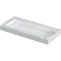 Ink Pitch Meubelwastafel 100x45cm Keramische Slab - Centraal - Zonder Kraangat - Statuario Glans - 8718835129644 - Rechthoekig - Wastafels,