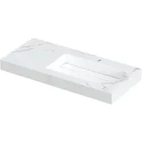 Ink Pitch Meubelwastafel 100x45cm Keramische Slab - Rechts - 1 Kraangat - Statuario Glans - 8718835131999 - Rechthoekig - Wastafels, Meubelwastafels