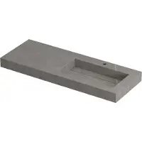 Ink Pitch Meubelwastafel 120x45cm Keramische Slab - Rechts - 1 Kraangat - Armani Grey Mat - 8718835135522 - Rechthoekig - Wastafels, Meubelwastafels